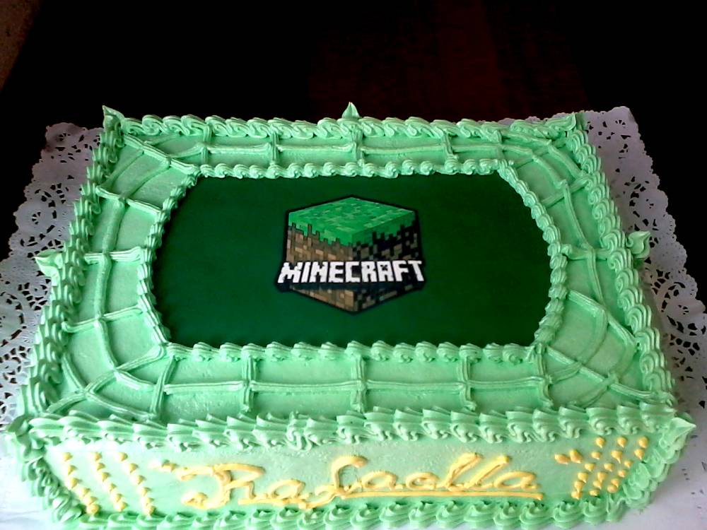 Minecraft Geburtstagskuchen  Minecraft torta, Tortas, Receta de torta