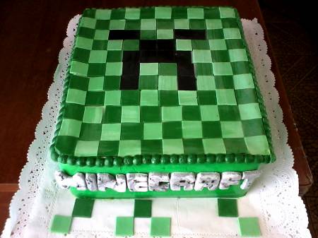 Minecraft Geburtstagskuchen  Minecraft torta, Tortas, Receta de torta